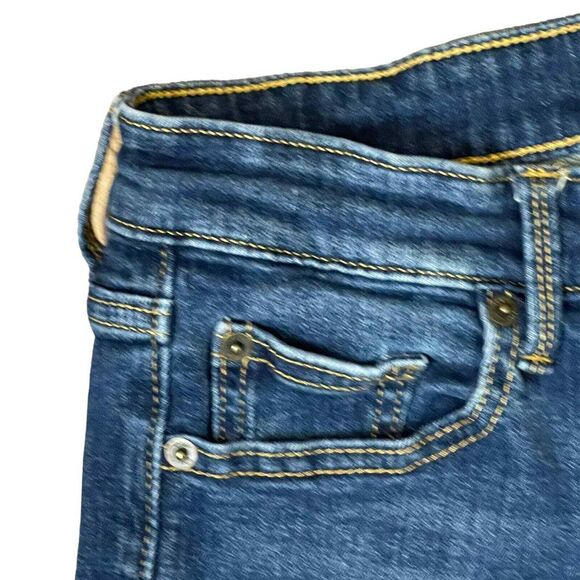 Gap Denim Girlfriend Ankle Jeans Medium Blue Washed Mid-Rise Stretch 2R Women - Picture 5 of 9